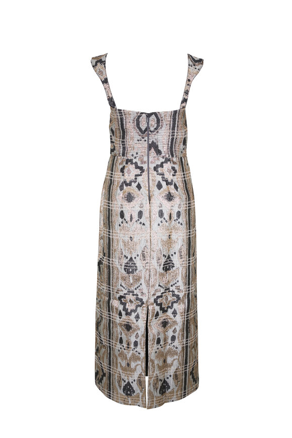 Johanna Ortiz Tropicana Ecru & Black Ankle Dress - view 4