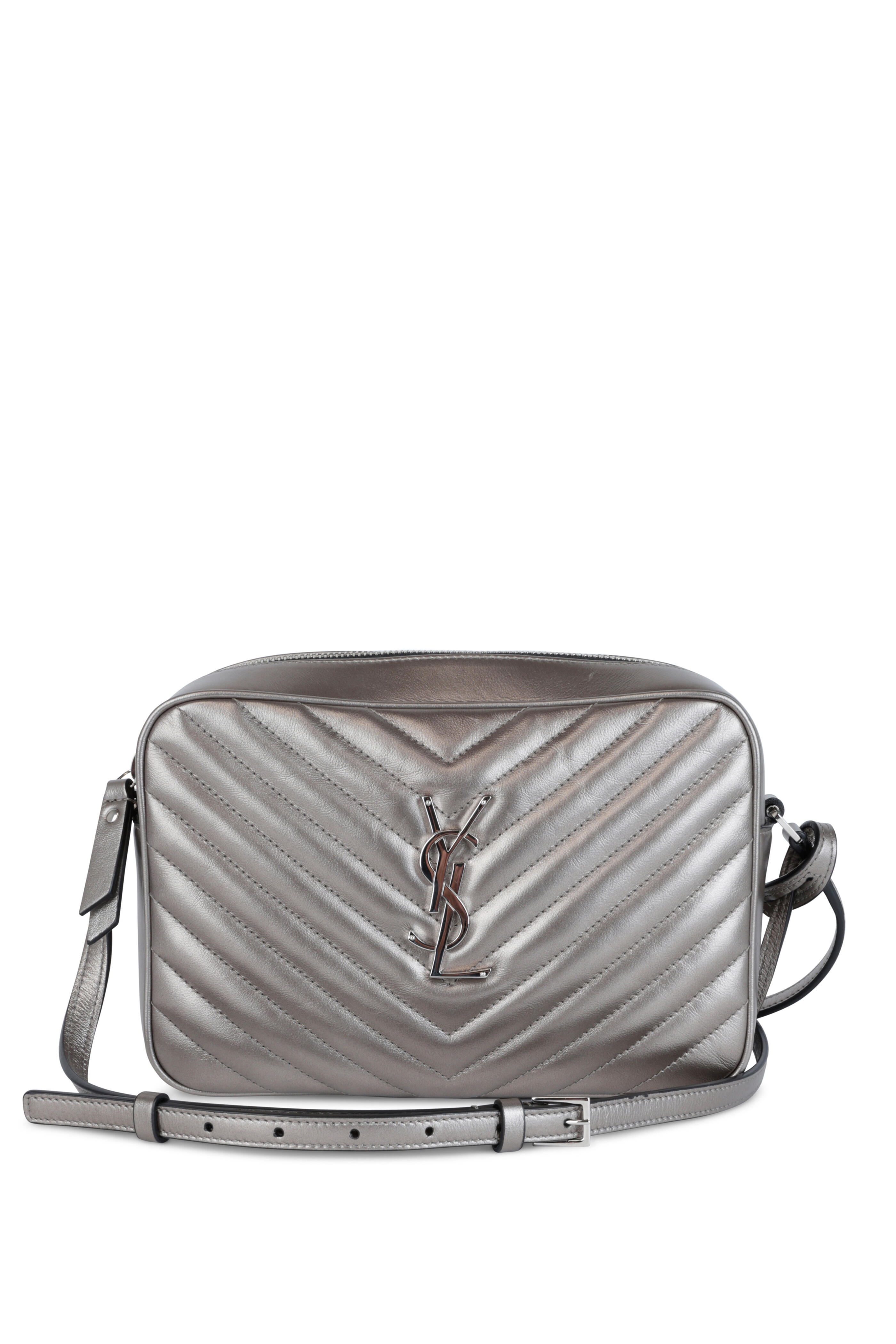 Saint Laurent - Lou Lou Monogram Gunmetal Quilted Mini Crossbody