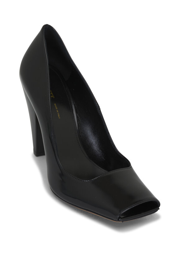 Khaite Cedar Black Leather Pump, 90mm