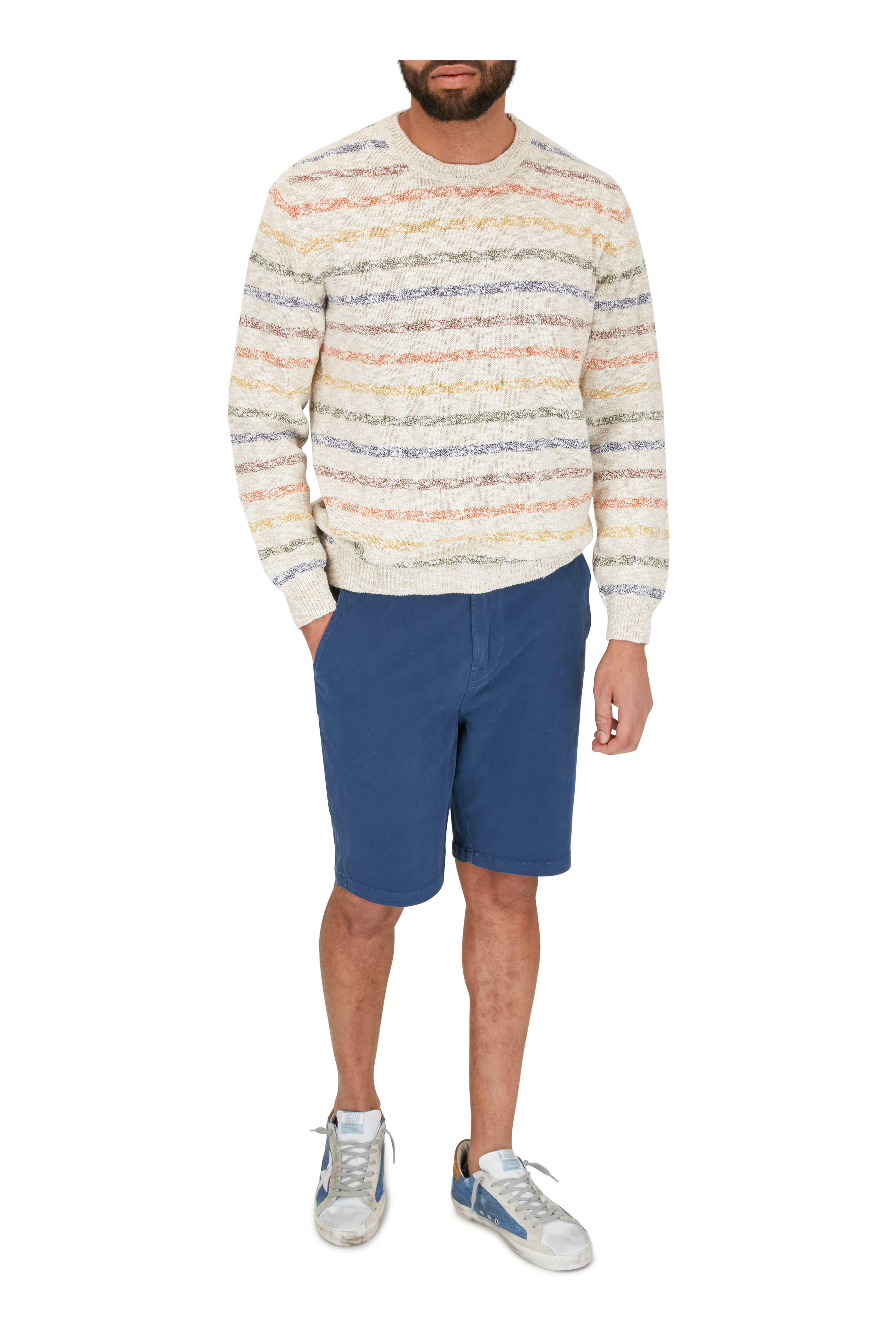 Golden Goose - Super-Star Blue Denim White Leather Star Sneaker