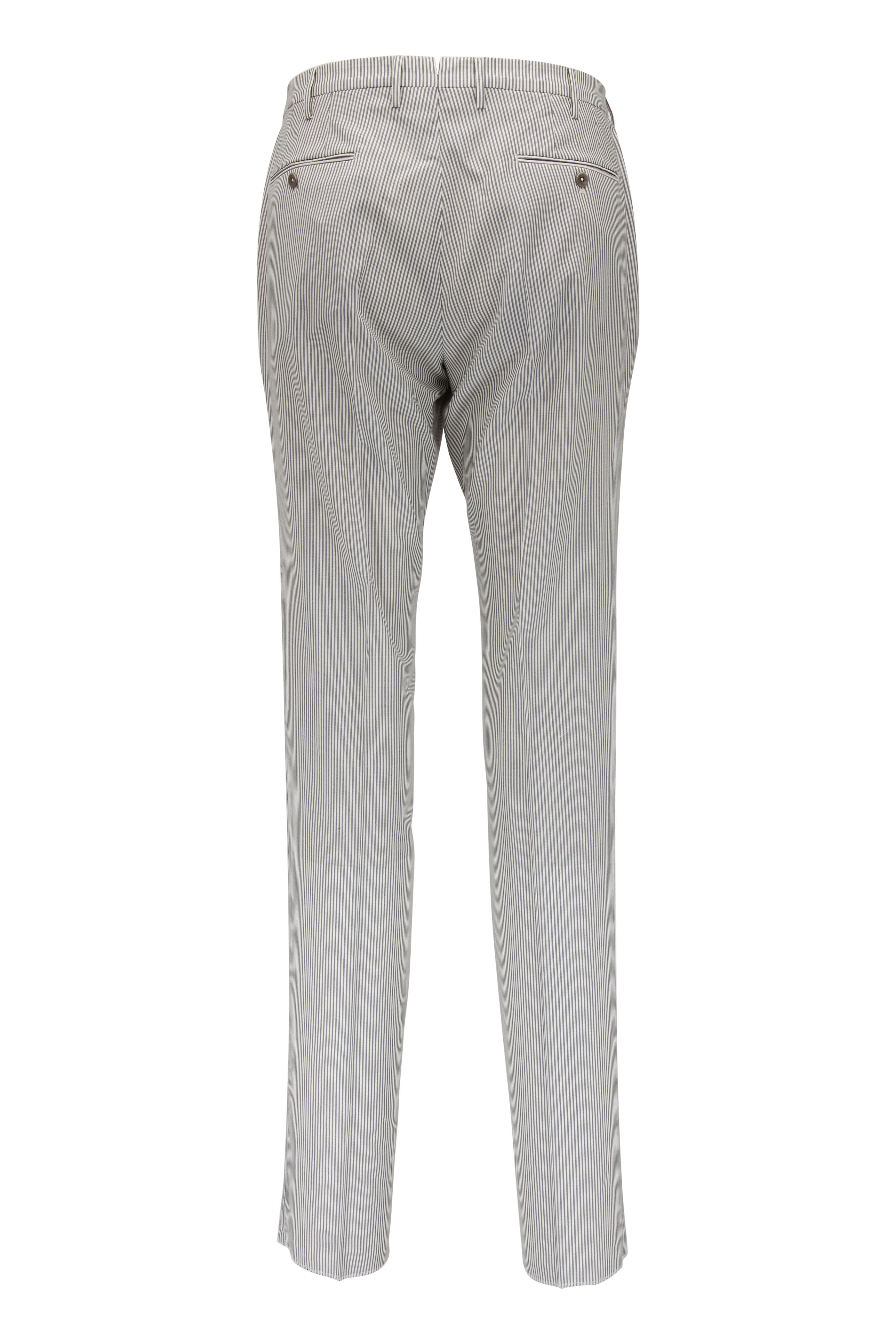 Incotex - Matty Blue & White Striped Modern Fit Pant