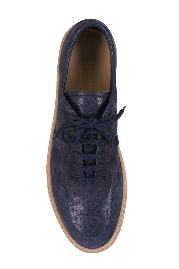 Common Projects BBall Duo Navy Leather & Suede Sneaker - view 3