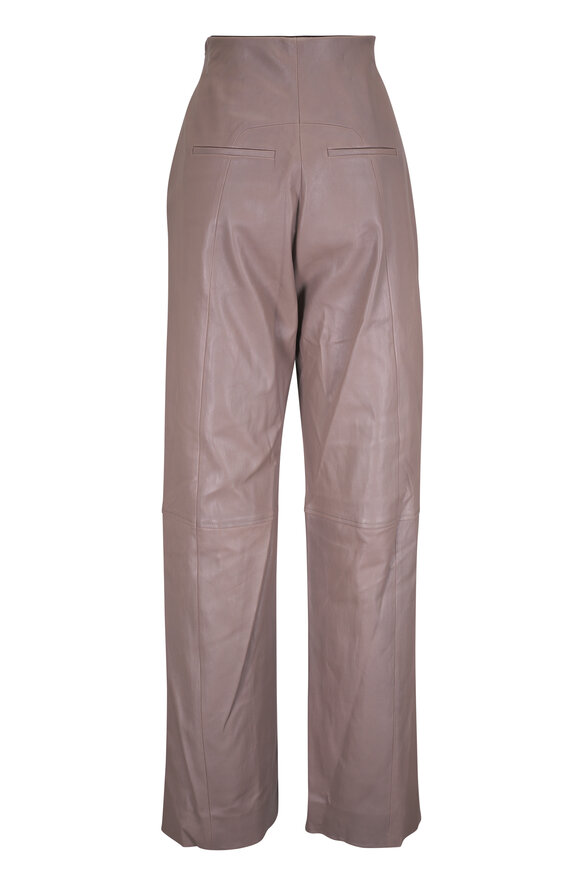 KZ_K Studio - Stucco Pintuck Sand Leather Pant