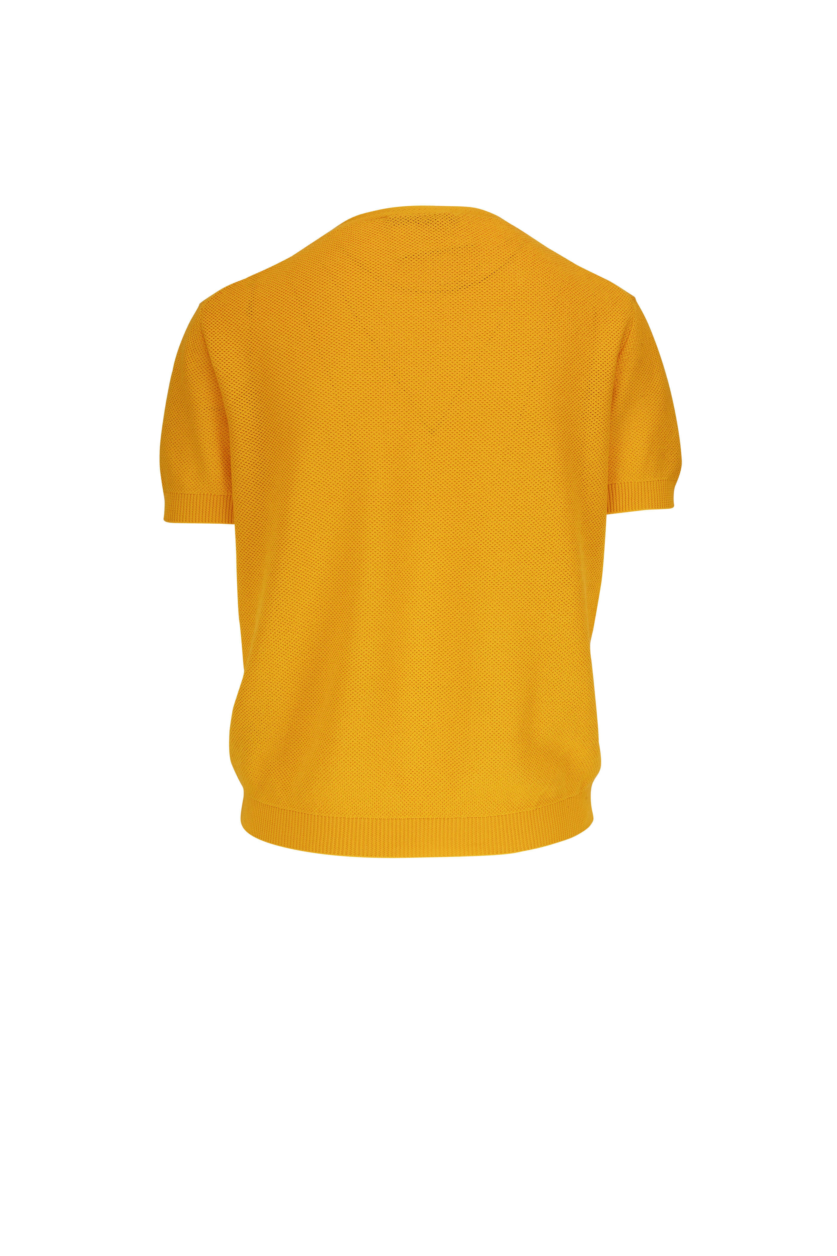 Loro Piana - Loro Piana☆美品☆クーポンsale！ Loro Piana - Bright Yellow Short Sleeve Knit Top