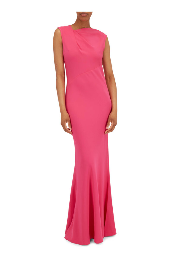 Roland Mouret - Pink Stretch-Cady Maxi Dress