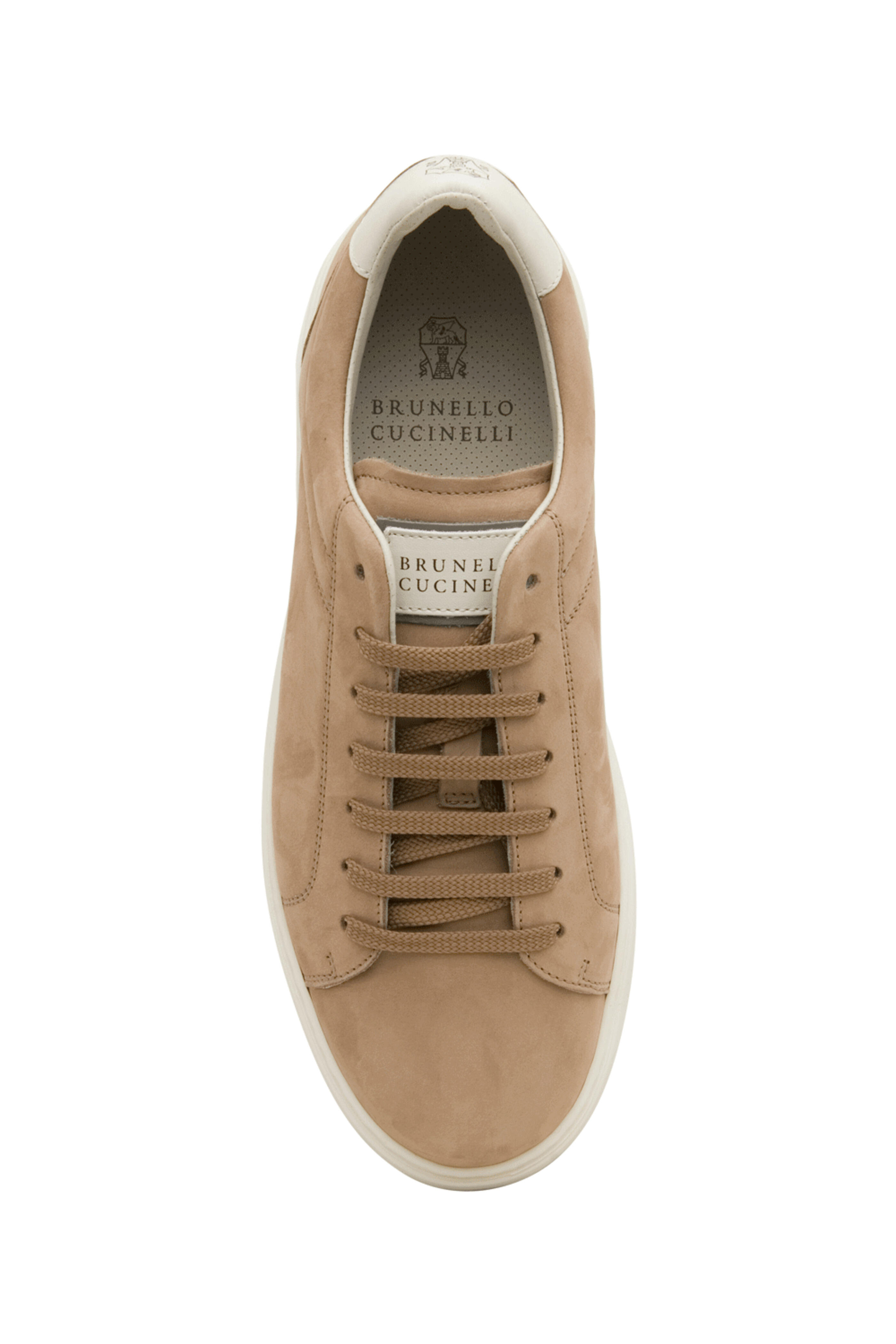 Brunello Cucinelli - Suede Casual Sneaker in Hemp and Off White