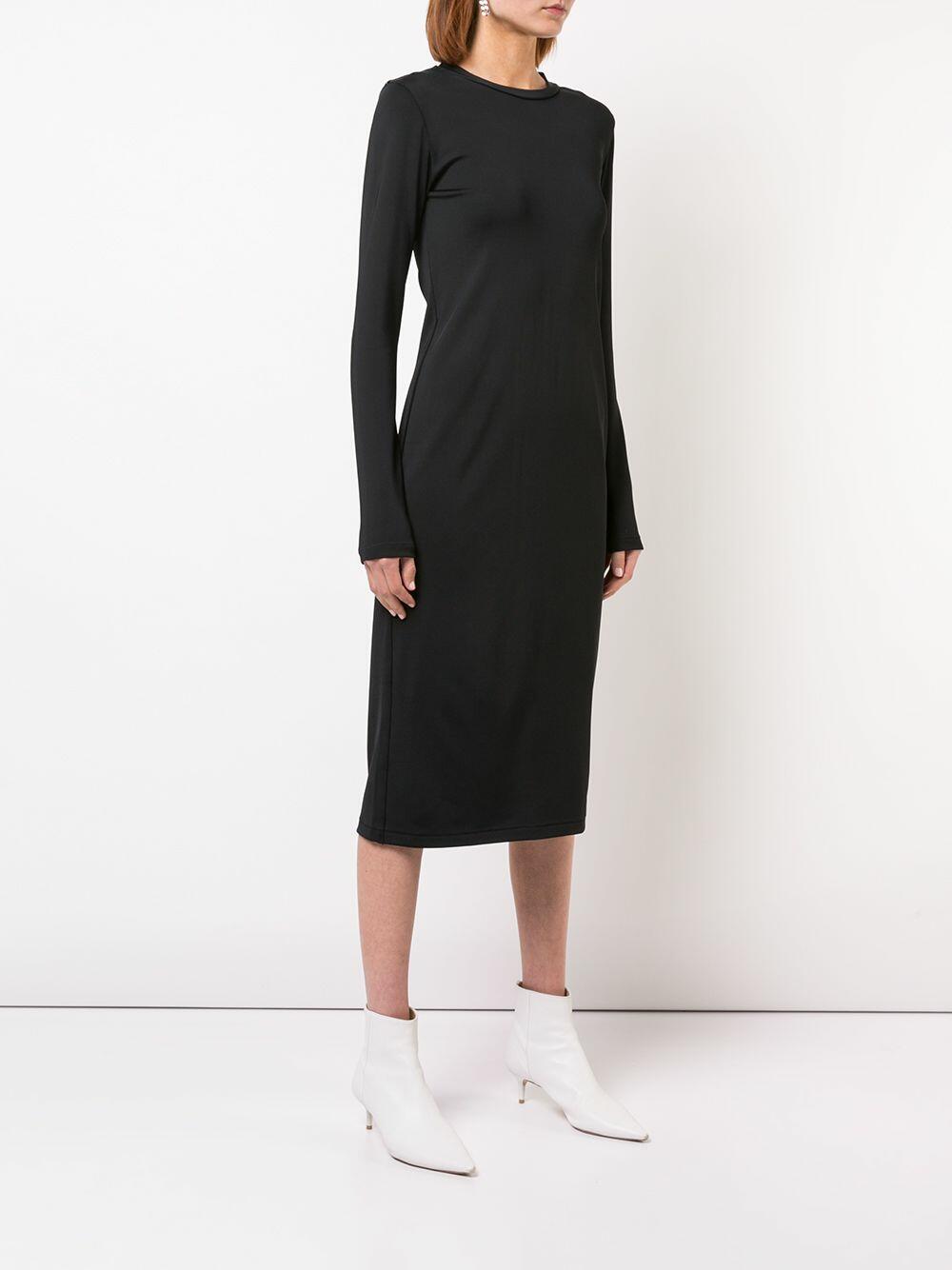 riu Bicolor knit dress ブラック Long asymmetrical striped knit dress - Women | BALMAIN