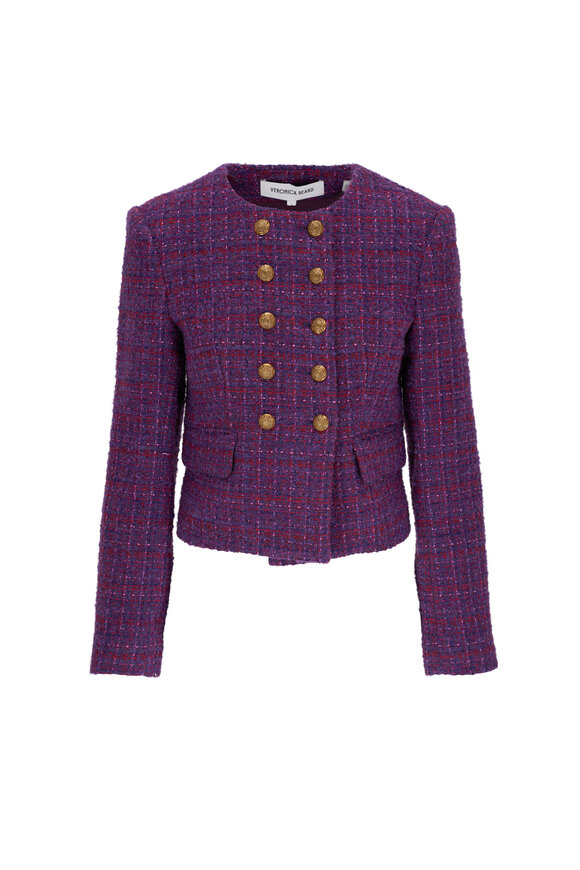 Veronica Beard - Bentley Aubergine Multi Tweed Jacket 