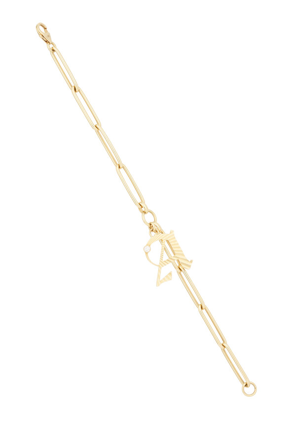 Foundrae 18k Yellow Gold Initial "A"  Bracelet - view 1