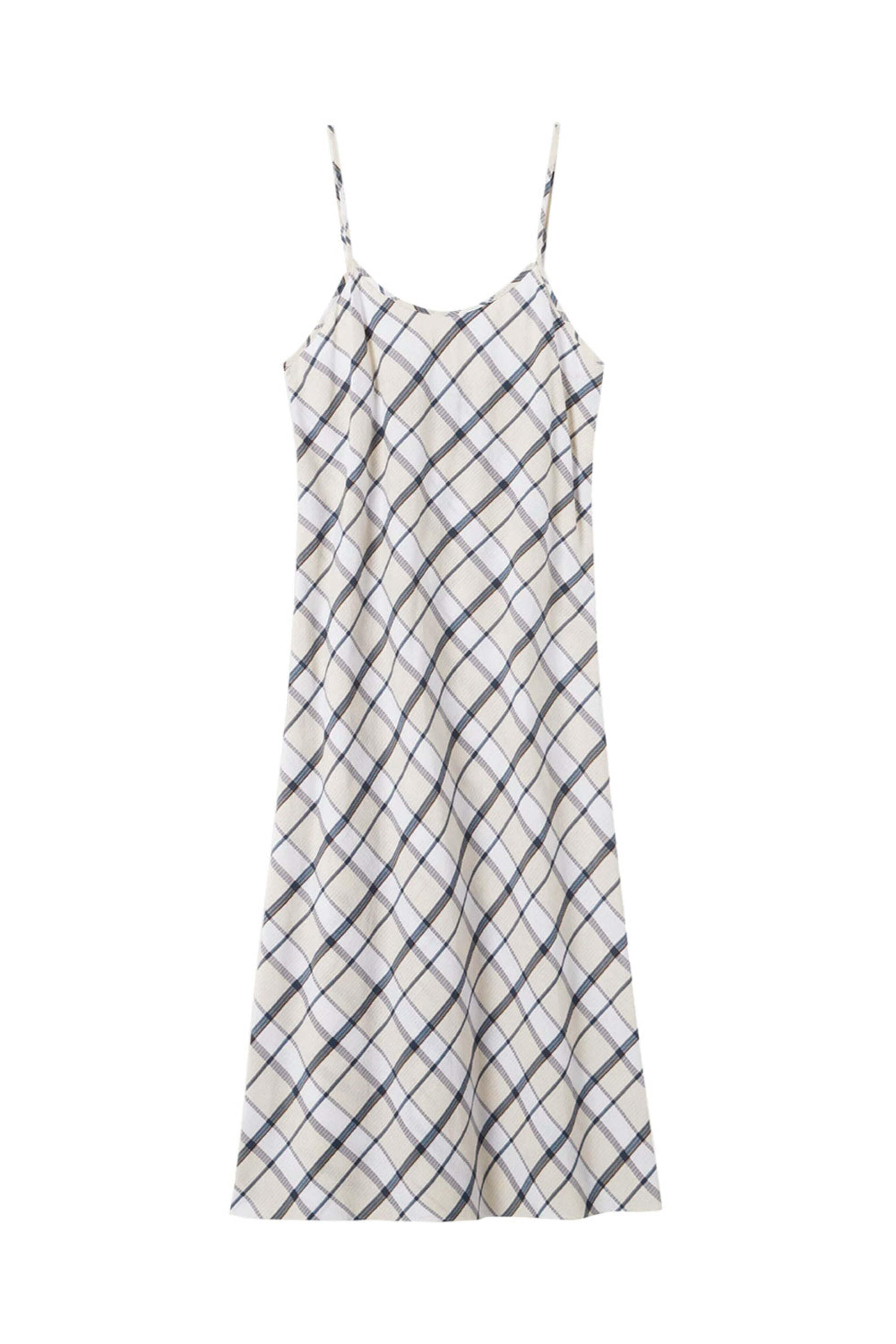 Lee Mathews - Blue Check Wiley Cami Dress