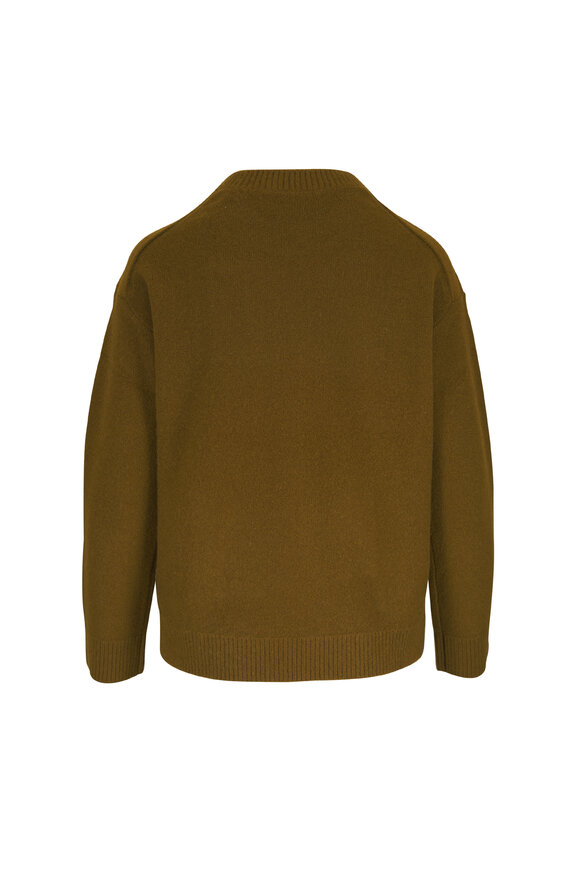 Vince Golden Olive Cashmere Crewneck - view 2