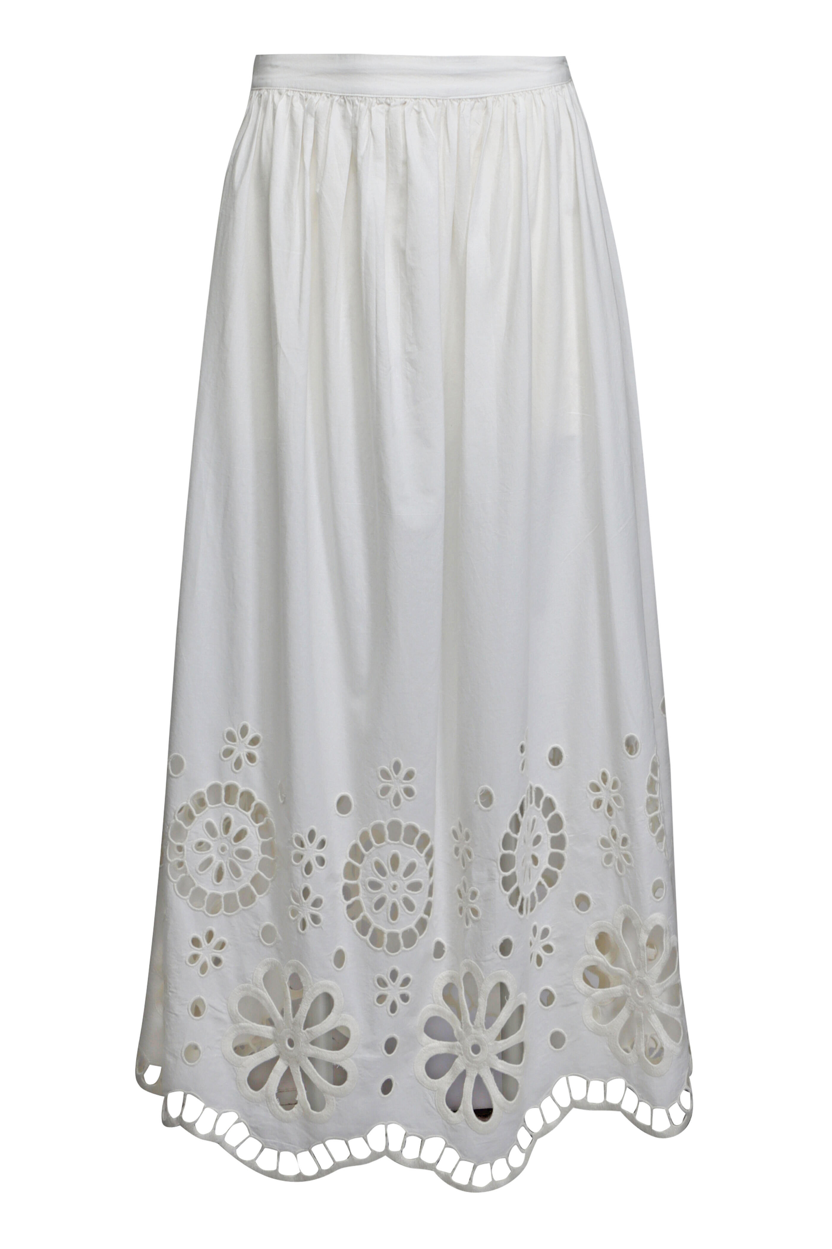 The Great - Super Bloom White Eyelet Skirt