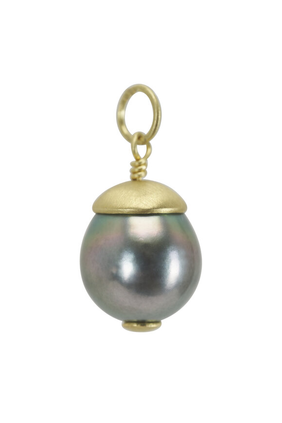 Mindy Fox Pearl Acorn Pendant