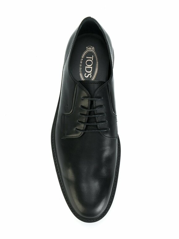 Tod's - Gomma Black Leather Derby Shoe 