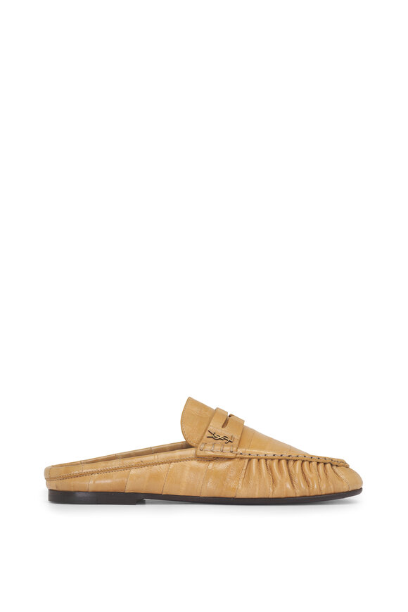 Saint Laurent Le Loafer Light Beige Leather Mule - view 3
