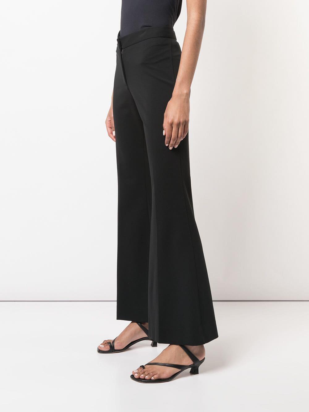 Derek Lam - Black Crêpe Crop Flare Pant | Mitchell Stores