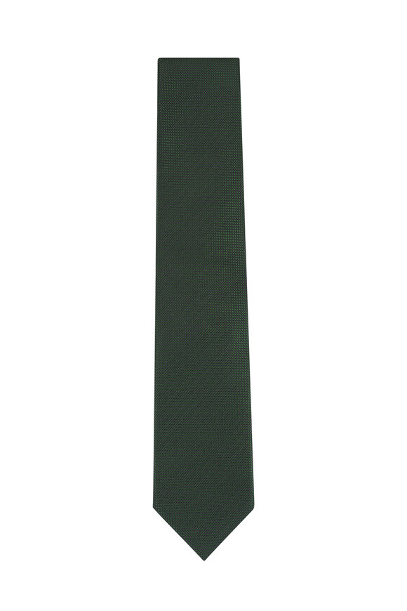 Tom Ford Medium Green Woven Silk Necktie - view 1