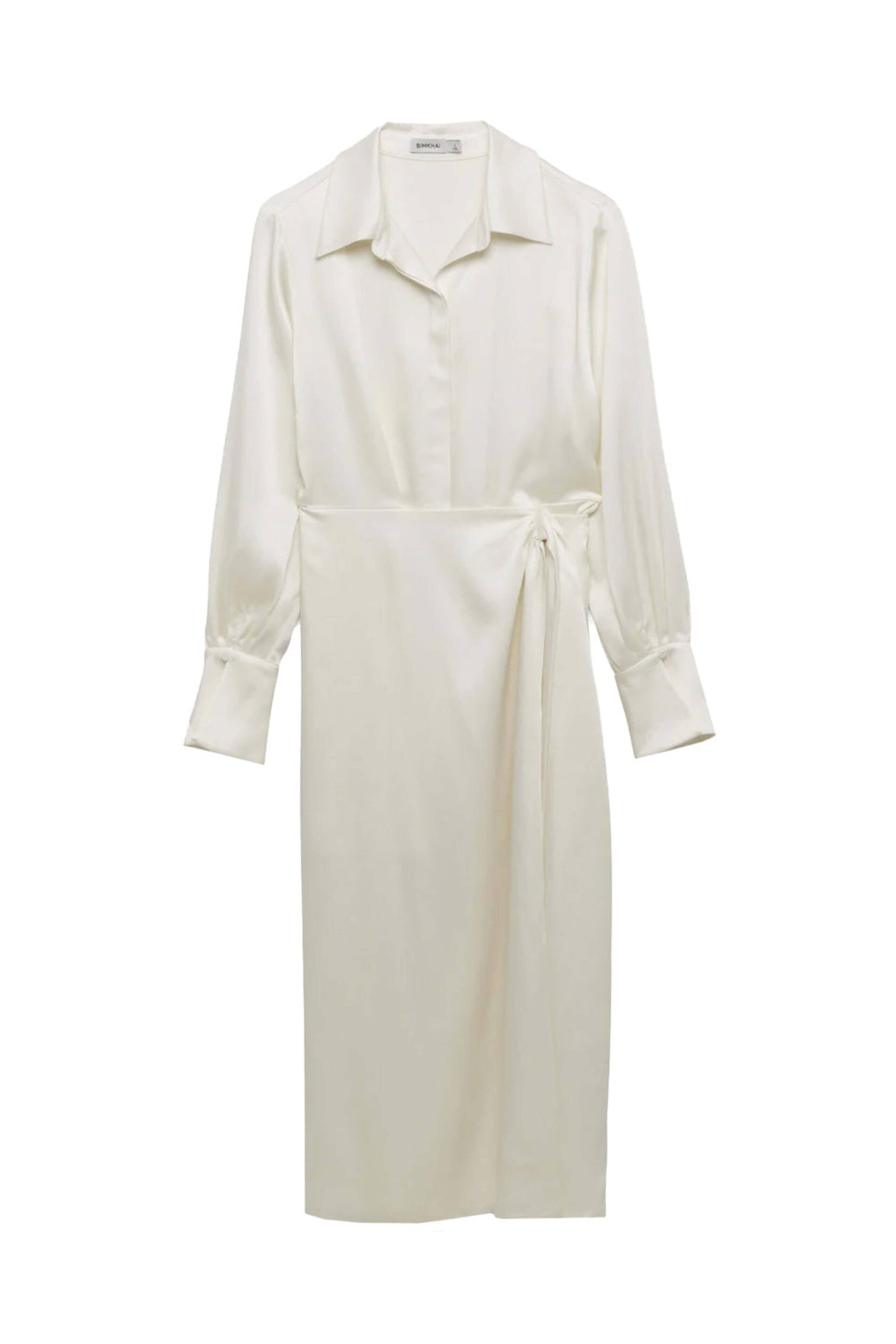 Simkhai - Ivory Samba Long Sleeve Draped Dress