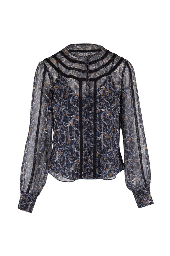 Veronica Beard - Vale Black Paisley Blouse 