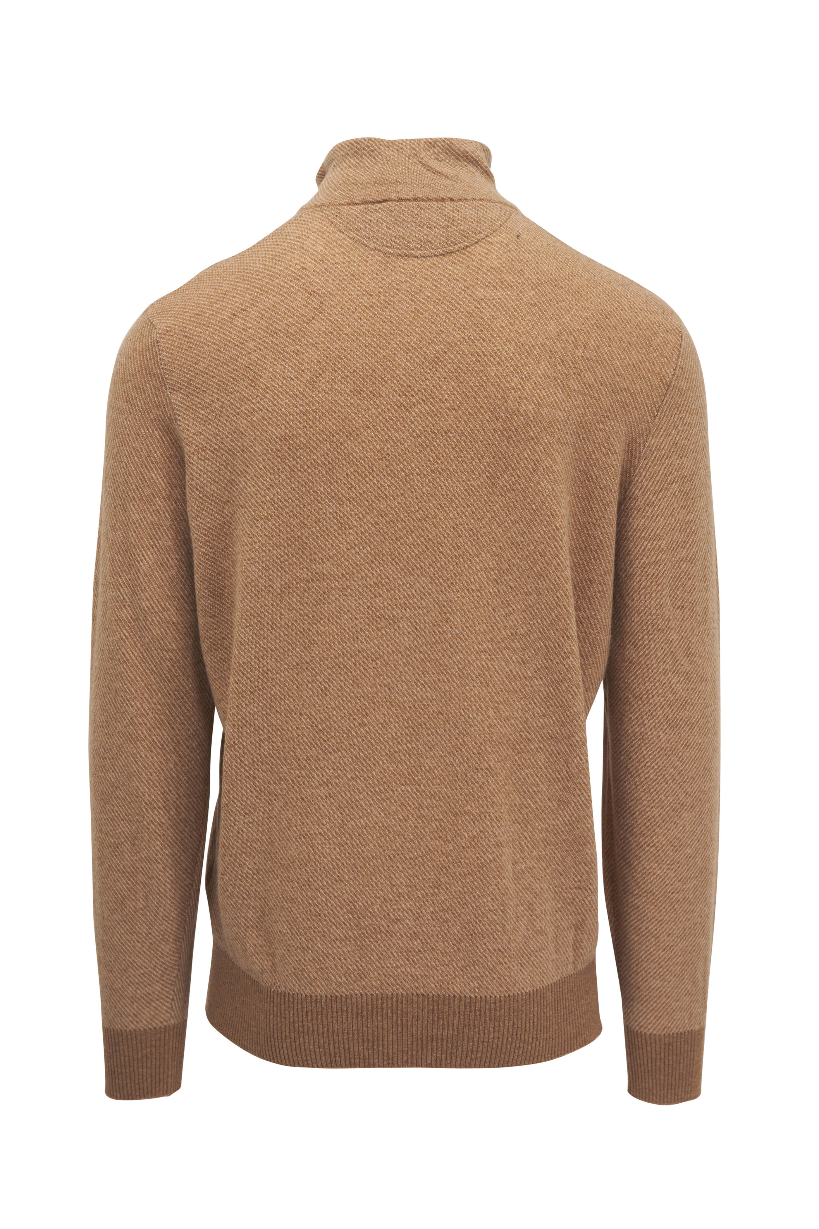 Loro Piana - White Cotton & Silk Quarter Zip Pullover
