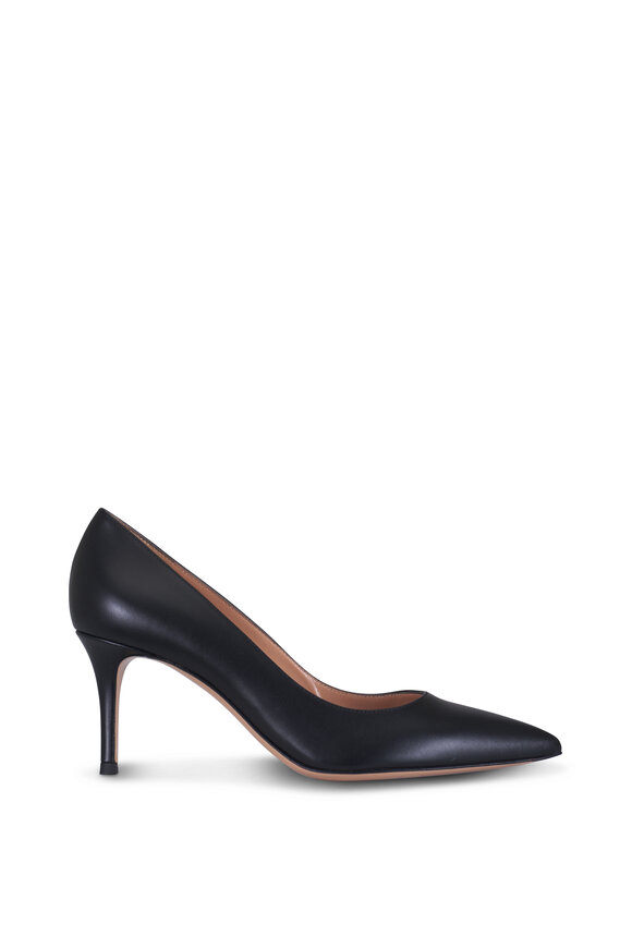 Gianvito Rossi Gianvito Black Leather Pump, 70mm - view 3