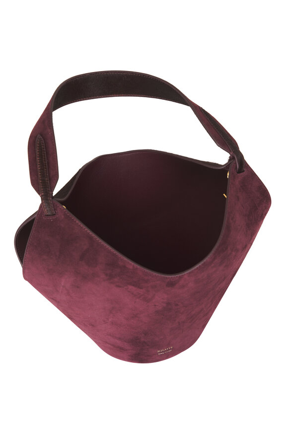 Khaite Mini Lotus Rouge Suede & Haircalf Tote - view 5