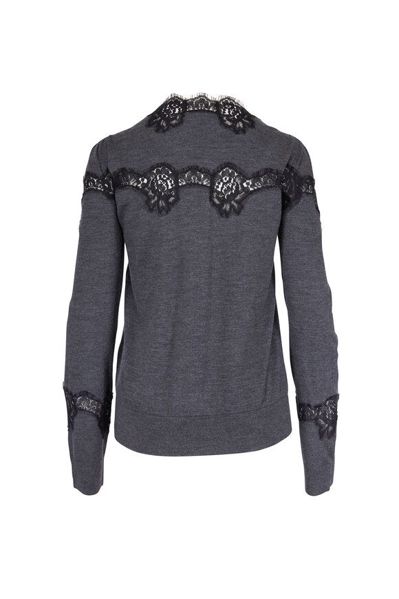Dolce & Gabbana - Grey Knit Lace Sweater