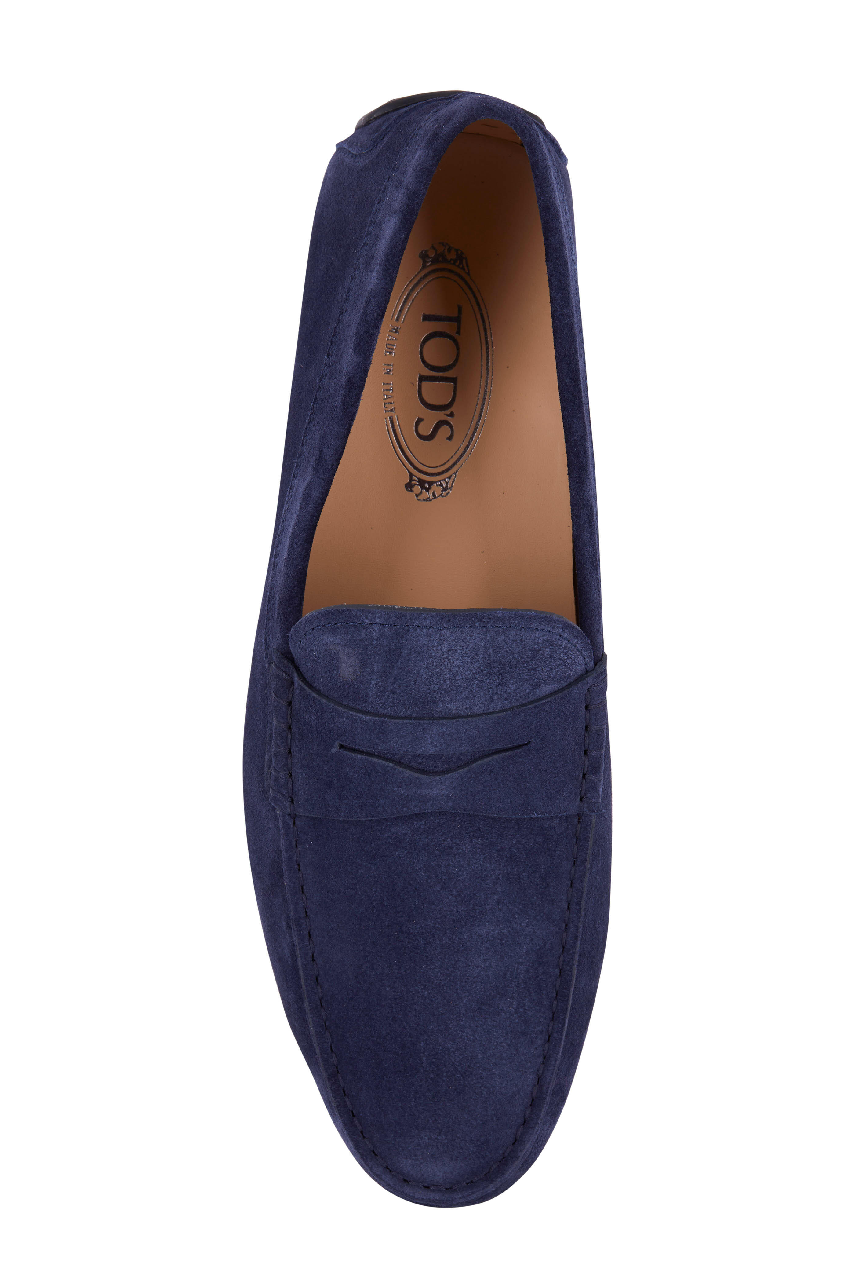 Tod's - City Gommini Navy Suede Penny Loafer