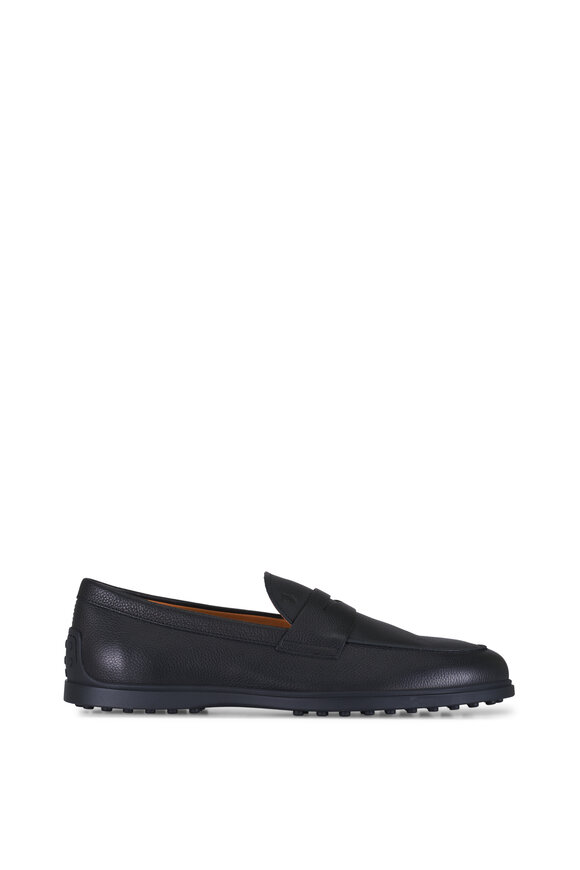 Tod's Gomma Black Grained Leather Loafer - view 3