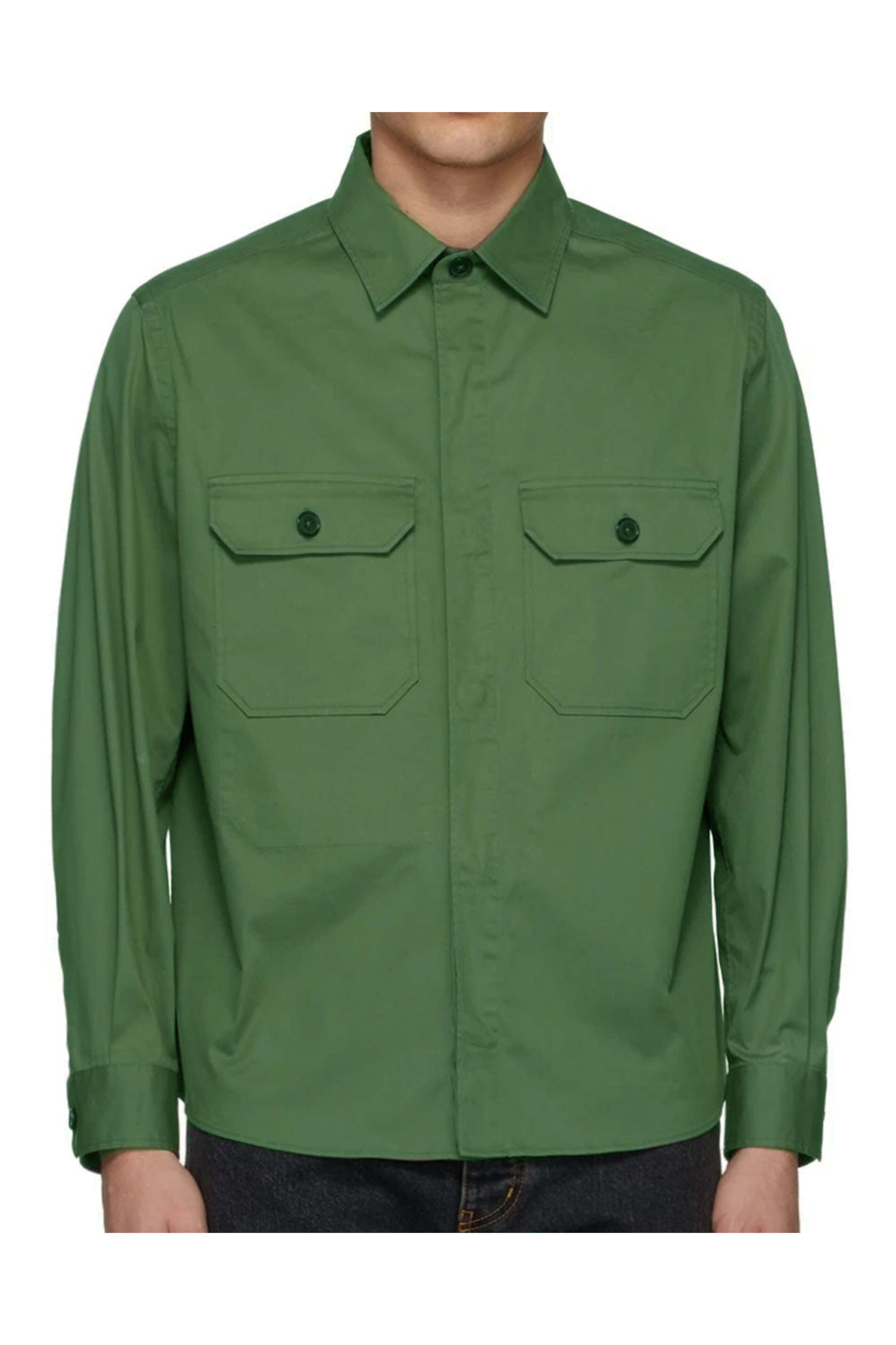 Zegna - Green Cotton Overshirt