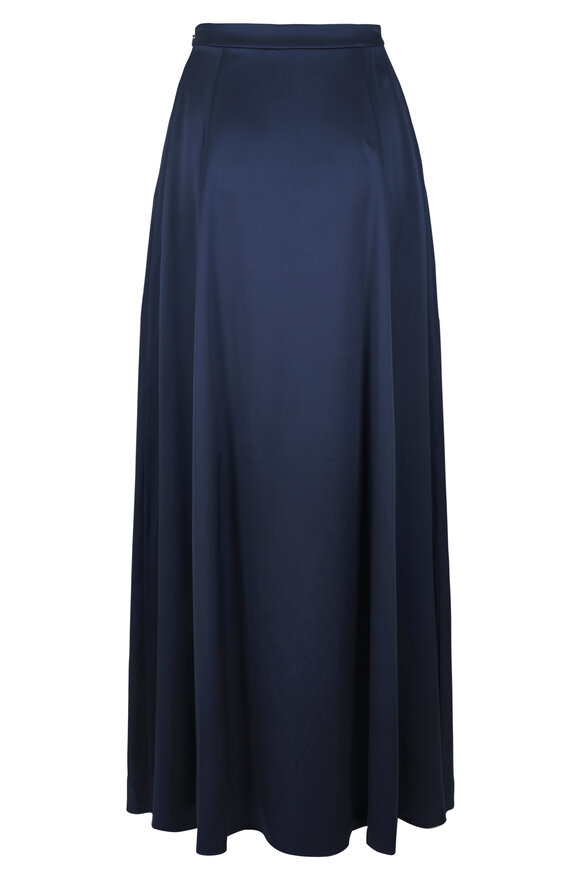 TWP Blueberry Flowy Silk Maxi Skirt - view 4