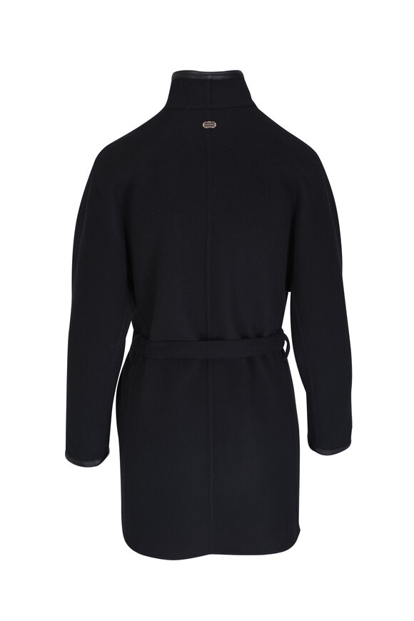 Agnona - Black Cashmere Belted Long Coat