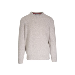 Brunello Cucinelli - Oat Melange Wool & Cashmere Crewneck