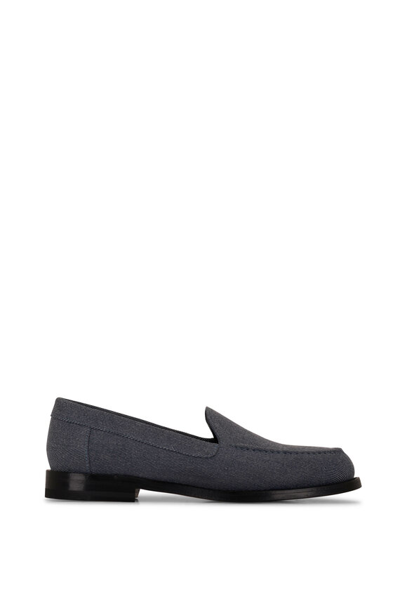 Manolo Blahnik - Dineguardo Yoth Blue Denim Loafer 