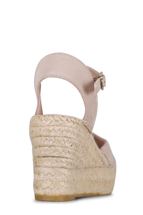 Ron White Breeza Oyster Crystal Suede Wedge, 80mm - view 3