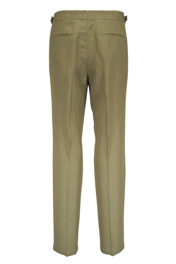 Orlebar Brown Griffon Herbal Green Linen Pant - view 2