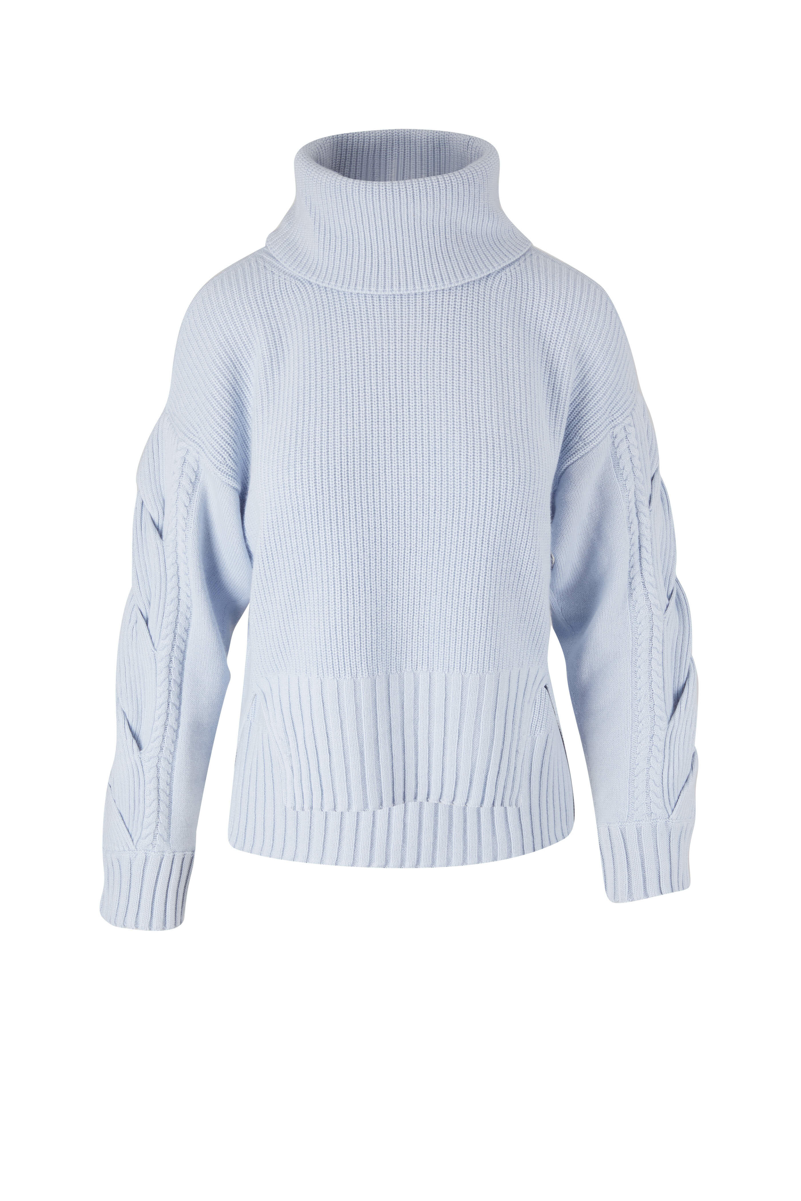 Simkhai - Chloe Mist Cold-Shoulder Turtleneck