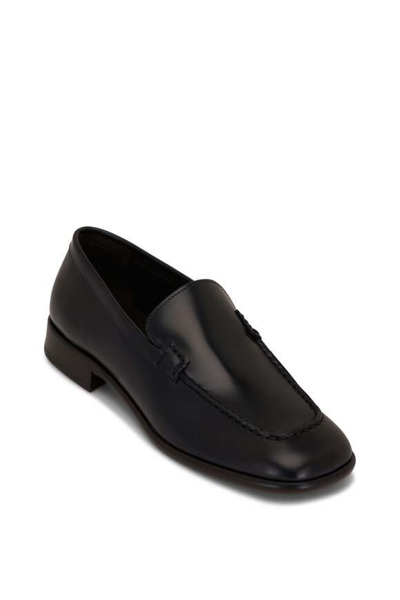 The Row - Mensy Navy Leather Loafer