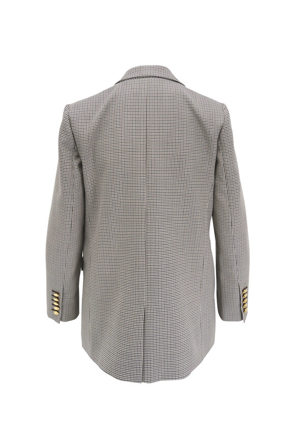 Nili Lotan - Diane Brown Houndstooth Wool Blazer 