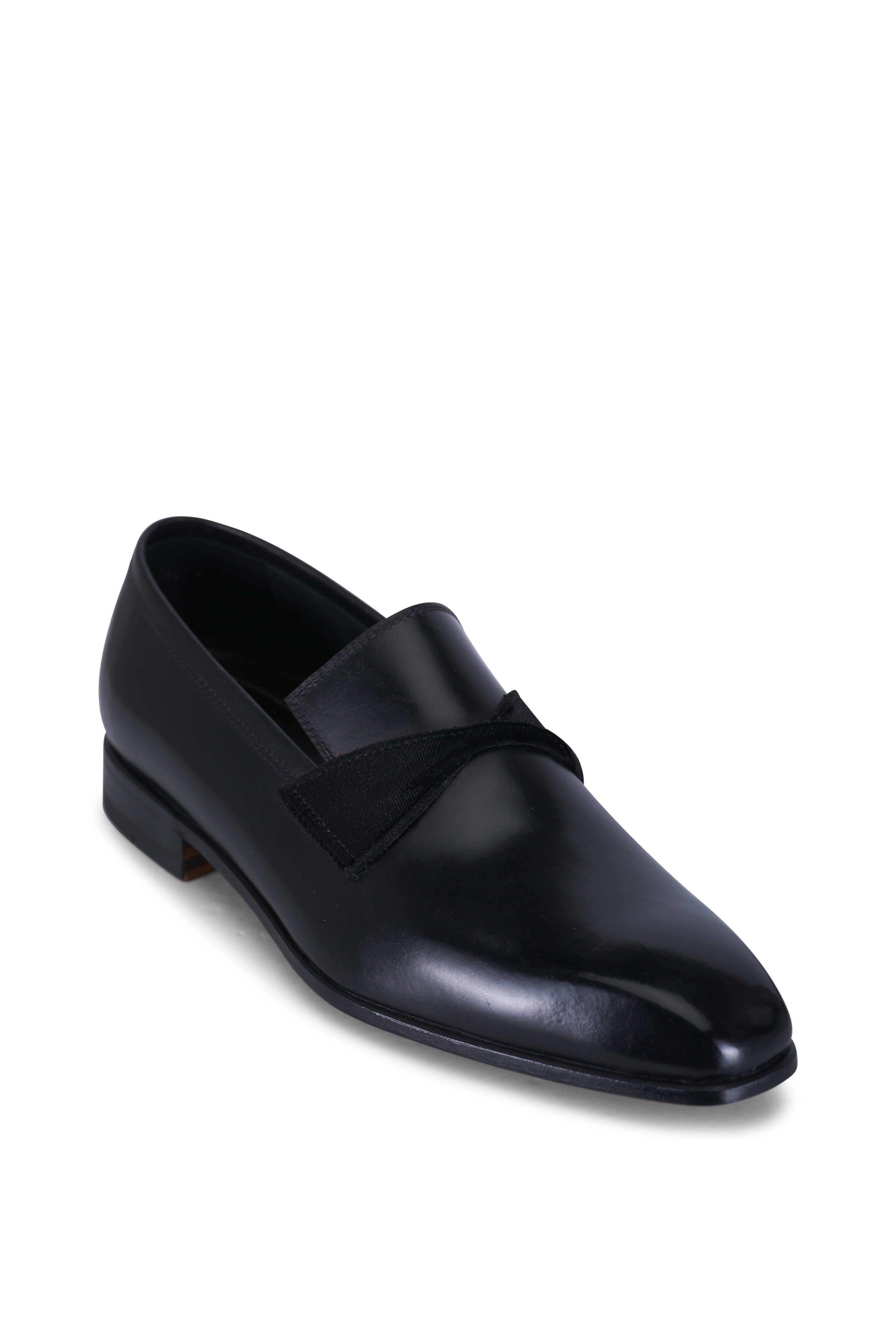 Bontoni - Stupendo Black Leather Tuxedo Shoe