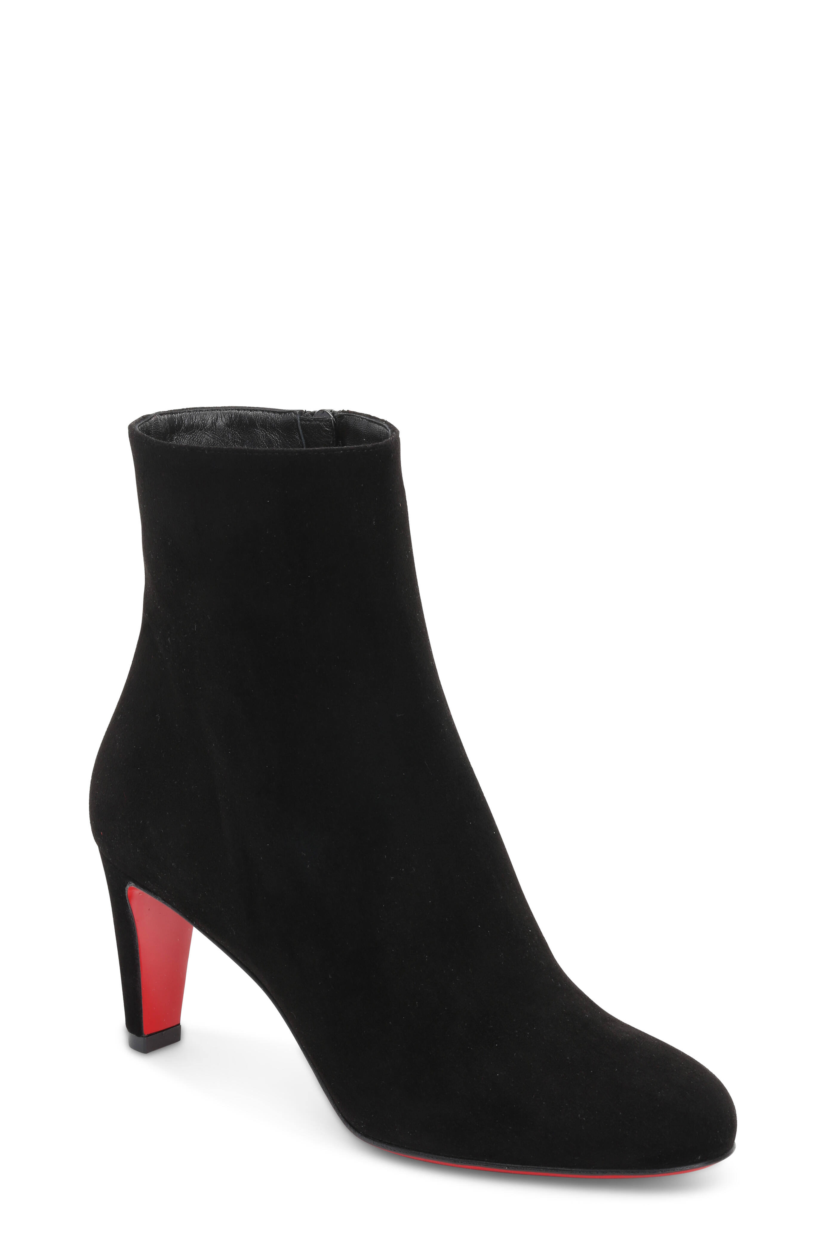 Christian Louboutin - Top Black Suede Ankle Boot, 70mm