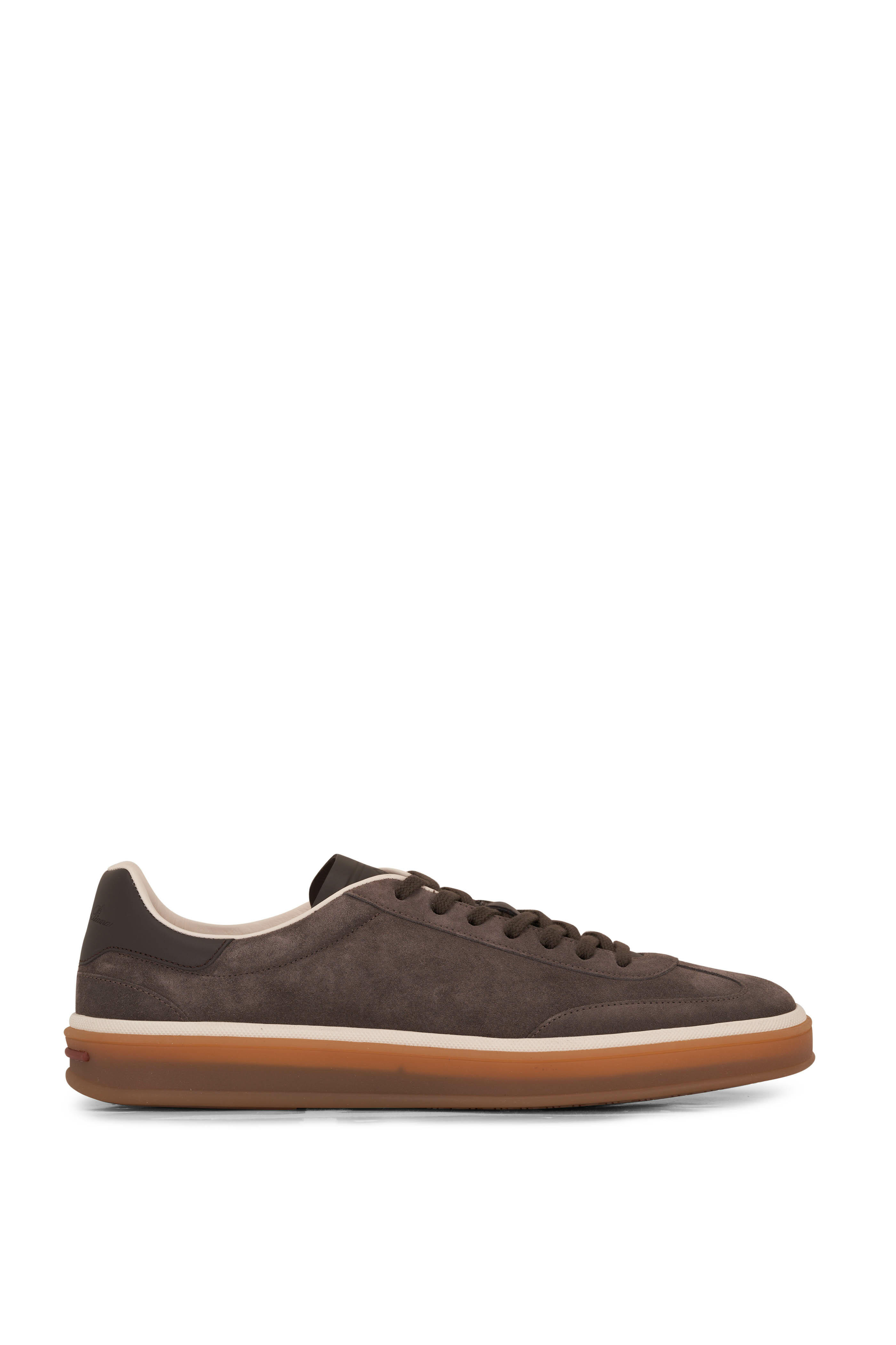 Loro Piana - Tennis Walk Warm Gray Suede Calf Split Sneaker
