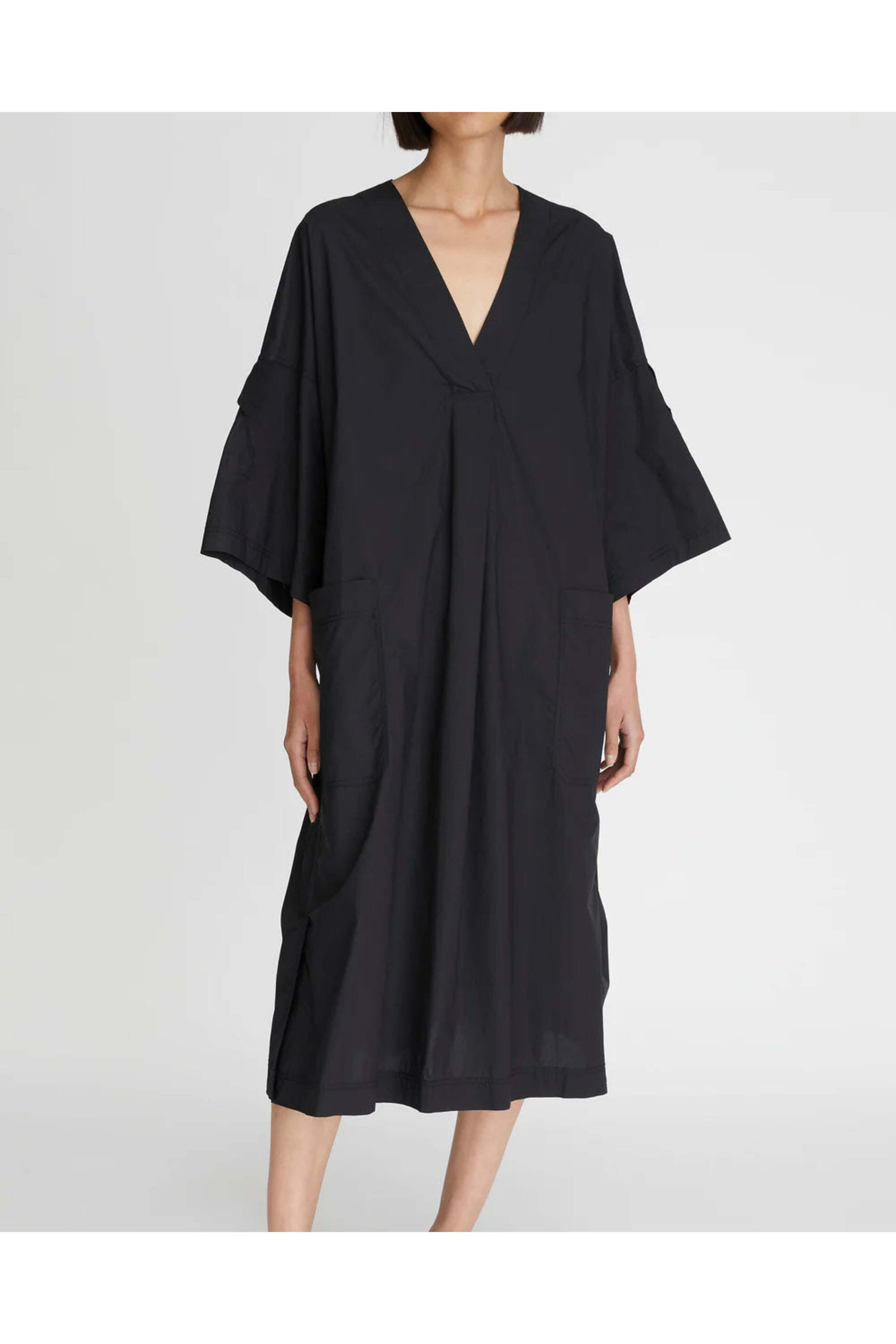 Lee Mathews - Black Oversized Tee Dress