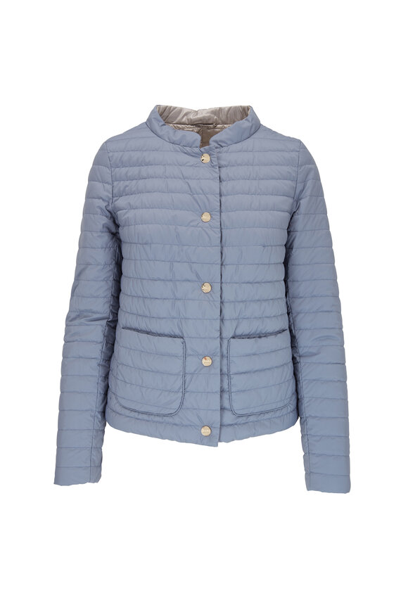 Herno - Blue & Gray Reversible Puffer Jacket