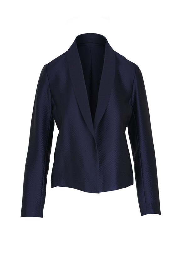 Peter Cohen - Prime Navy Hammered Silk Jacket