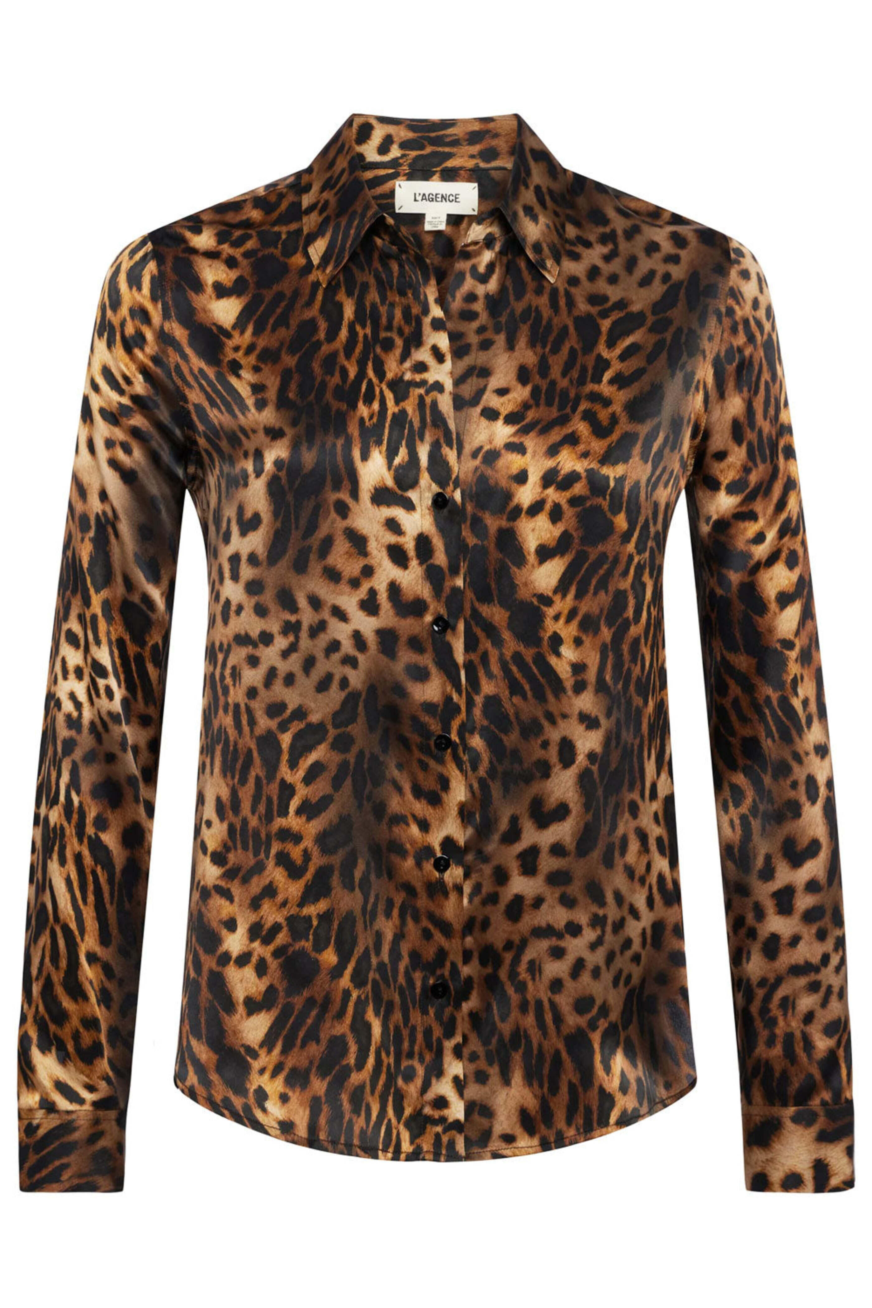 L'Agence - Brown Multi Tyler Leopard Blouse