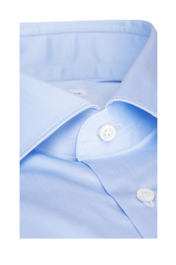 Fray Light Blue Satin Dress Shirt - view 2