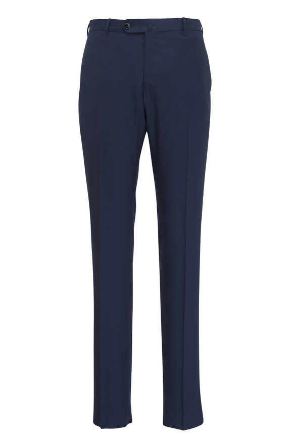 PT Torino Blue Navy 160s Wool Serge Dress Pant