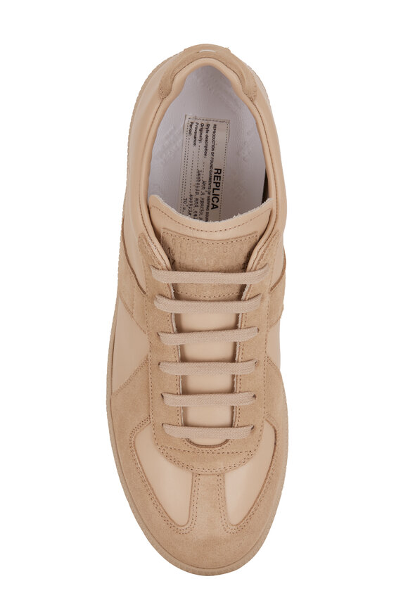 Maison Margiela - Replica Sand Suede & Leather Low Top Sneaker