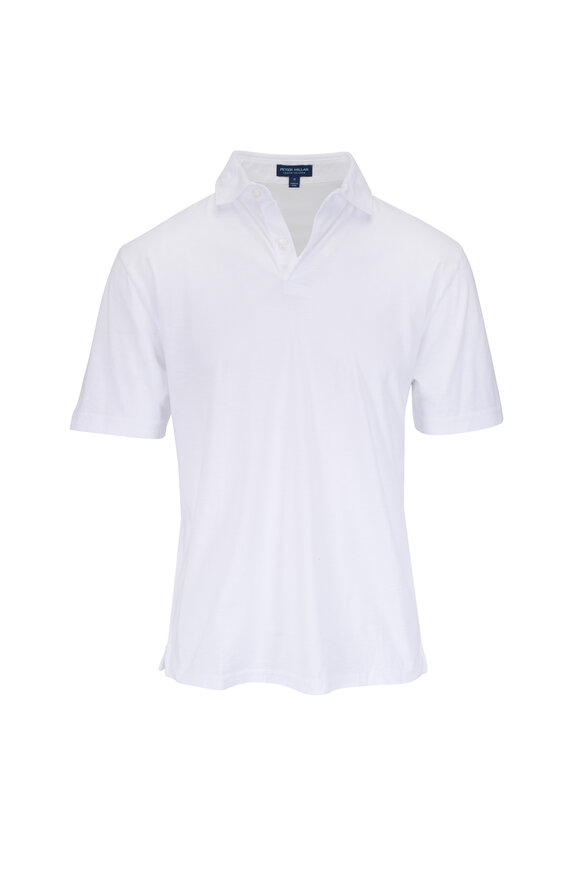 Peter Millar Journey White Cotton Polo